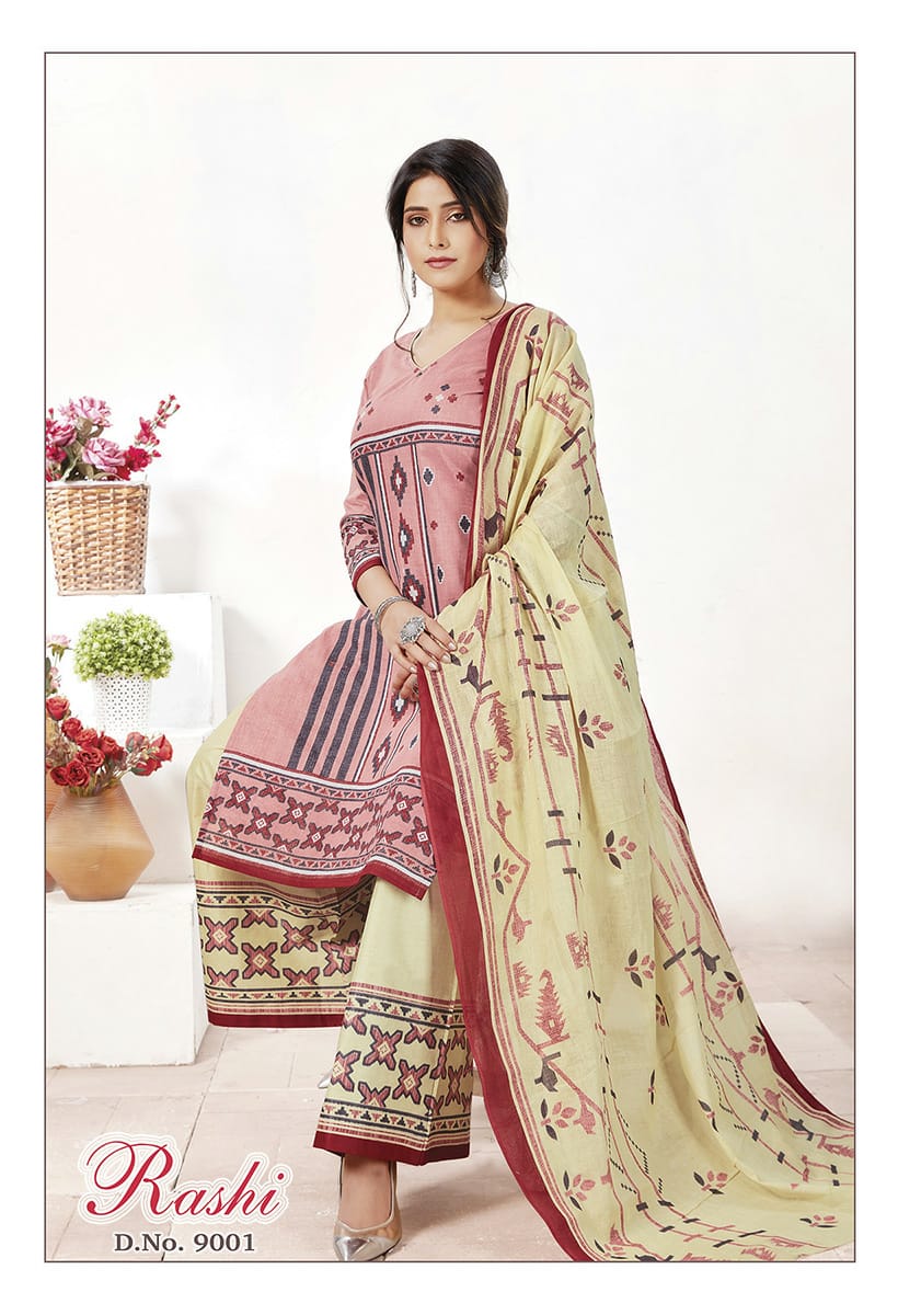 Devi Rashi Vol 9 Latest Designer Full Printed Pure Cotton Dress Material Collection  