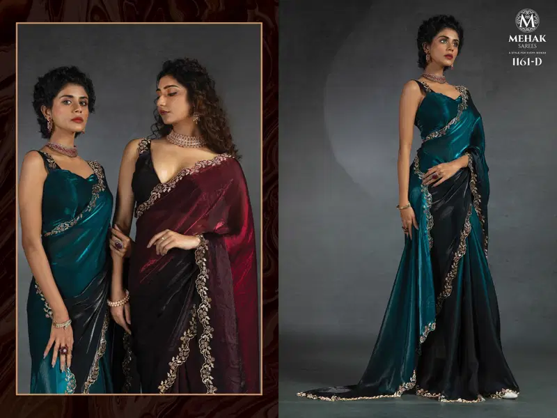 Mehek 1161 A To E Tow Tone Satin Silk Shaded Saree Orders In India