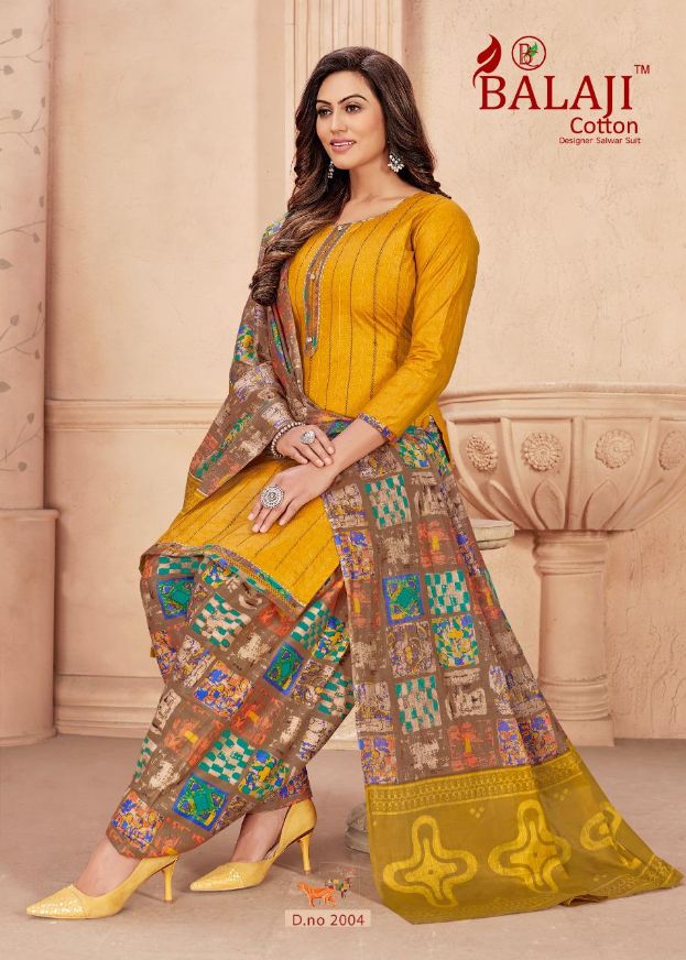 Balaji Niharika Casual Daily Wear Cotton Printed Latest Dress Material Collection