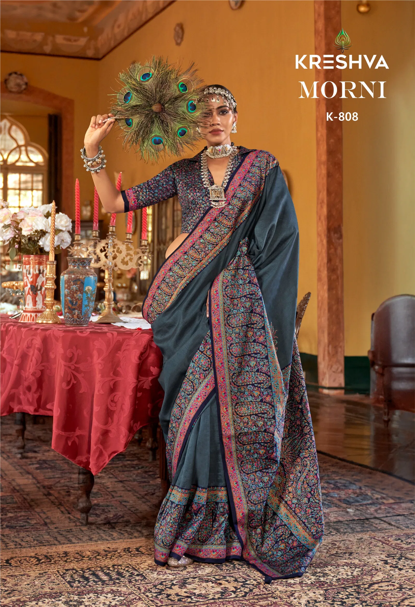 Morni By Kreshva P V Silk Wedding Wear Saree Suppliers In India