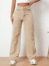 Vivda Wide Leg Cream Jeans Wholesale Price in Surat