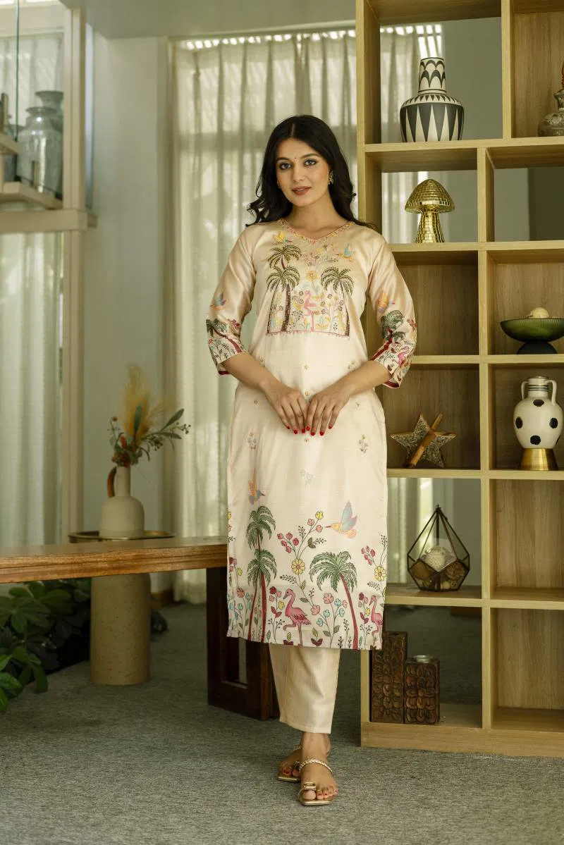 Hr 25 Viscose Assam Silk Kurti Bottom With Dupatta Wholesale Clothing Distributors In India