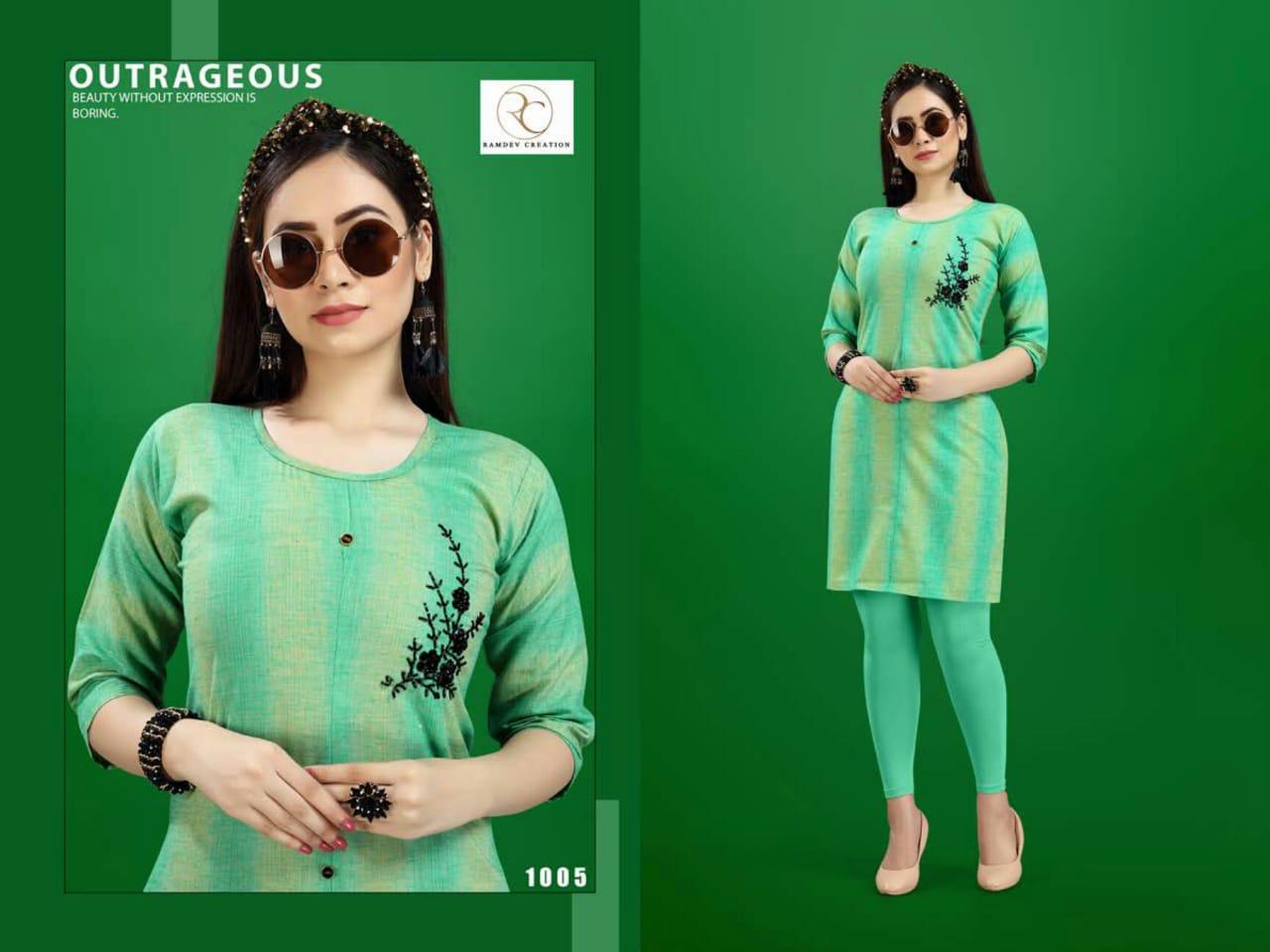 Rc Creative 1 Latest Printed Daily Wear Designer Short Rayon Kurtis Collection
