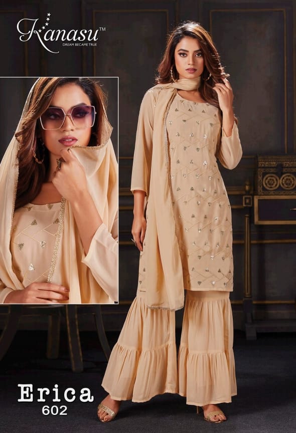 Kanasu By Erica Georgette Designer Sharara Suit Catalog