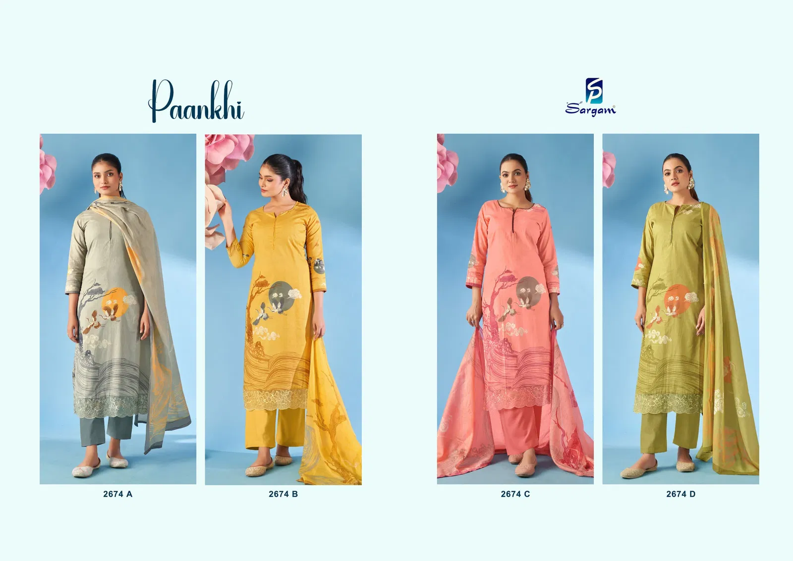 Paankhi by Sargam Cambric Printed Designer Salwar Suit Orders In India