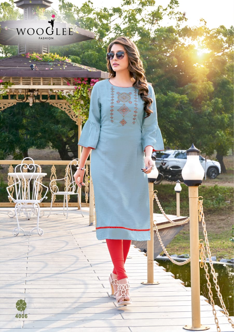 Wooglee Flora Fancy Designer Party Wear Designer Kurti Collection
