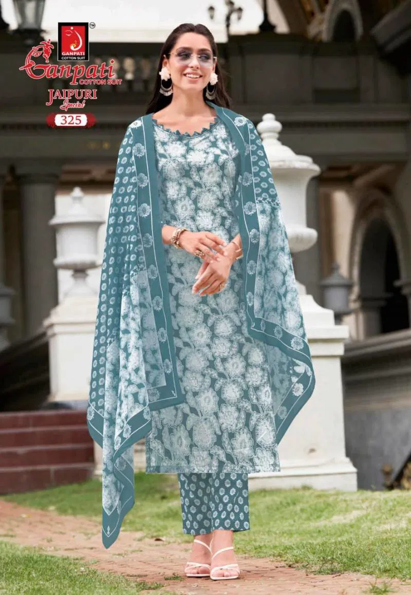 Jaipuri Special Vol 15 By Ganpati Cotton Printed Dress Material Suppliers In India