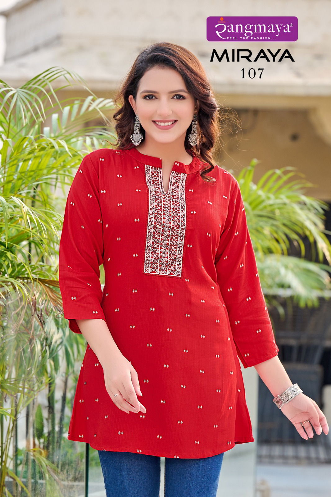 Miraya By Rangmaya Rayon Tunic Ladies Top Wholesale Market In Surat