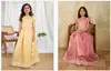 T 5039 A And B Organza Crush Fancy Frok Girls Wear Collection Wholesale In India