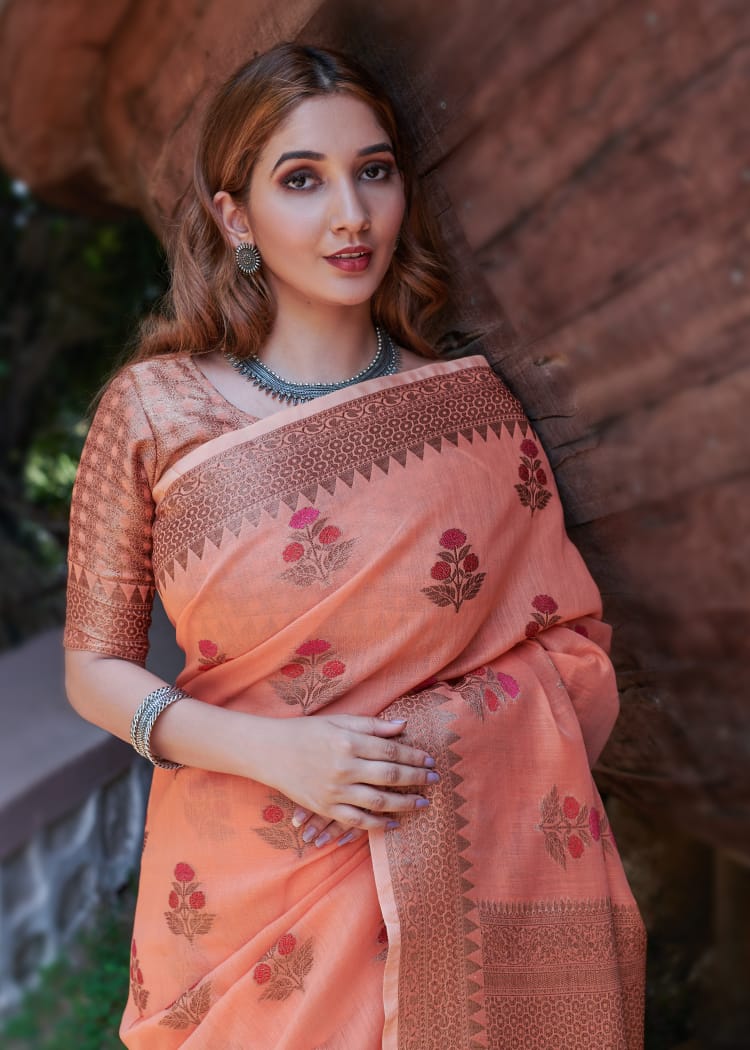 Rajyog Swaruchi Latest Fancy Designer Casual Wear Silk Soft Linen Saree Collection
