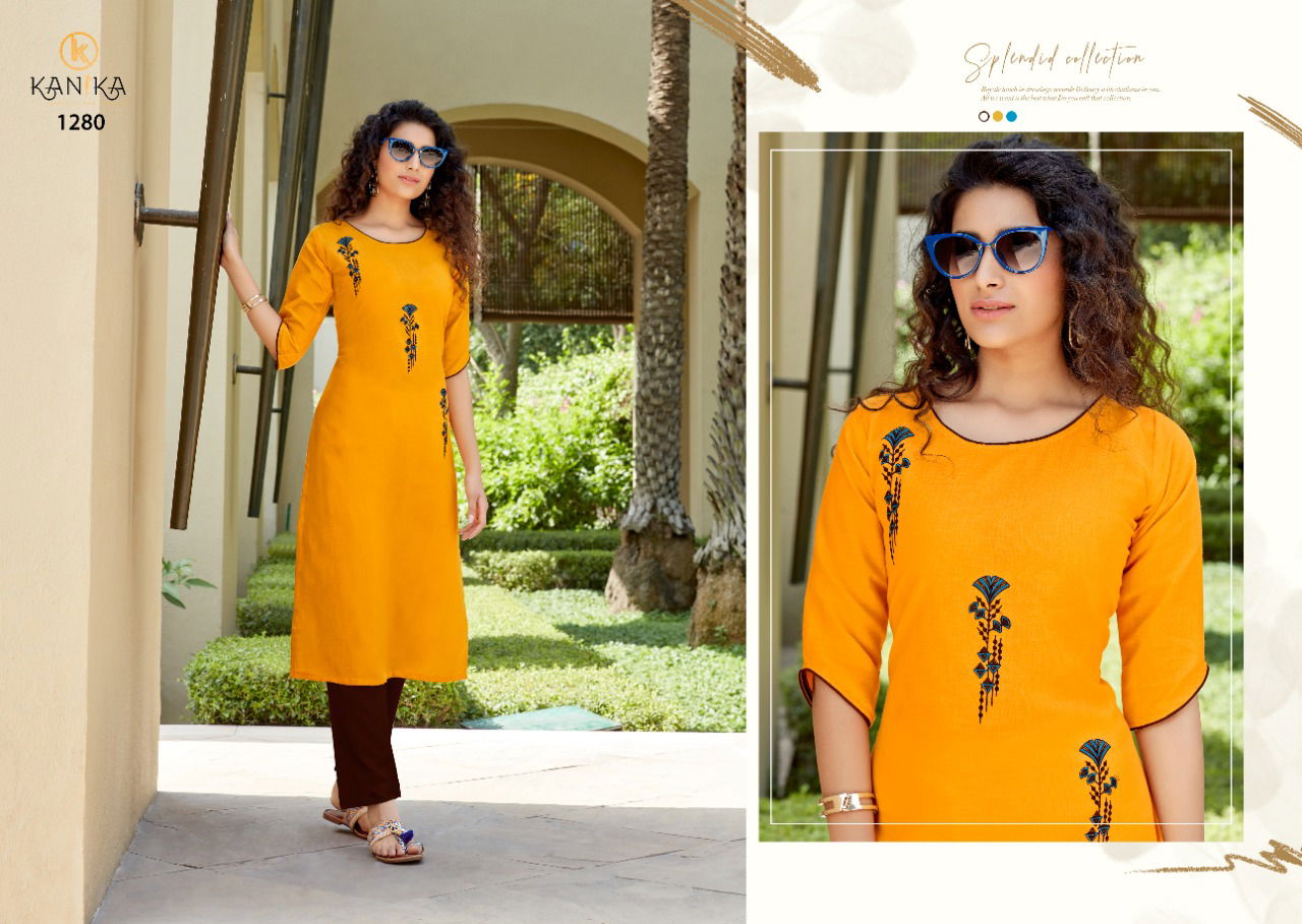 Kanika Aditi 9 Ethnic Wear Silk Embroidery Designer Kurits Collection
