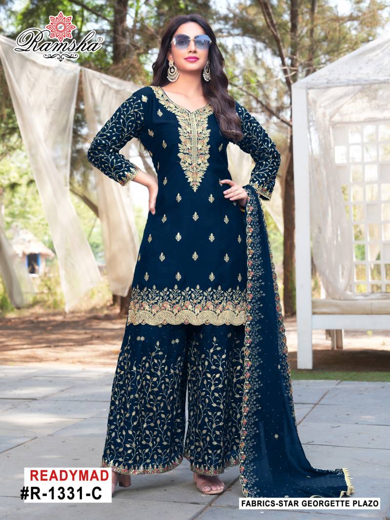 R 1331 Nx By Ramsha Georgette Pakistani Readymade Suits Suppliers In India