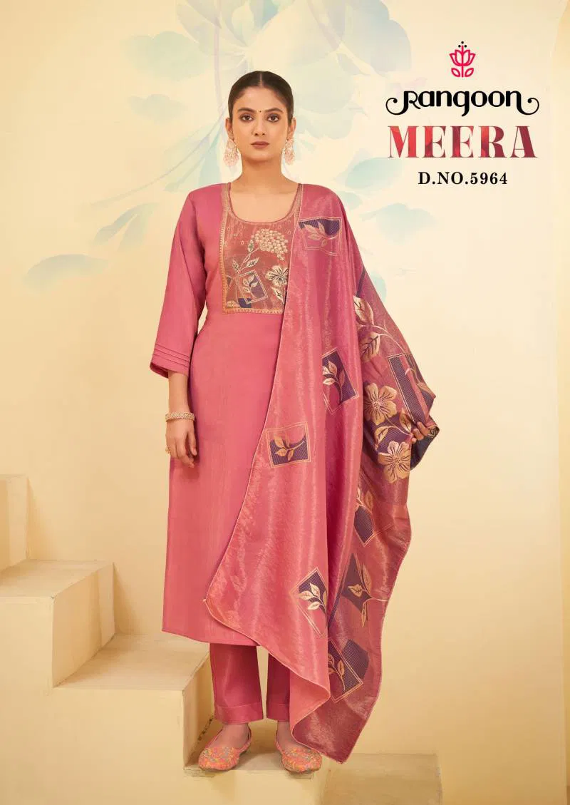 Rangoon Meera 5961 Series Kurti Bottom With Dupatta Best Wholesale Shop In Surat