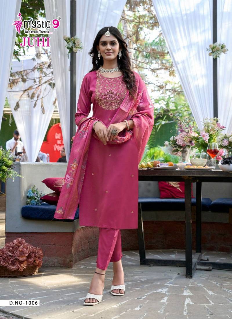 Juhi Vol 1 By Mystic 9 Gajji Silk Kurti With Bottom Dupatta Suppliers In India