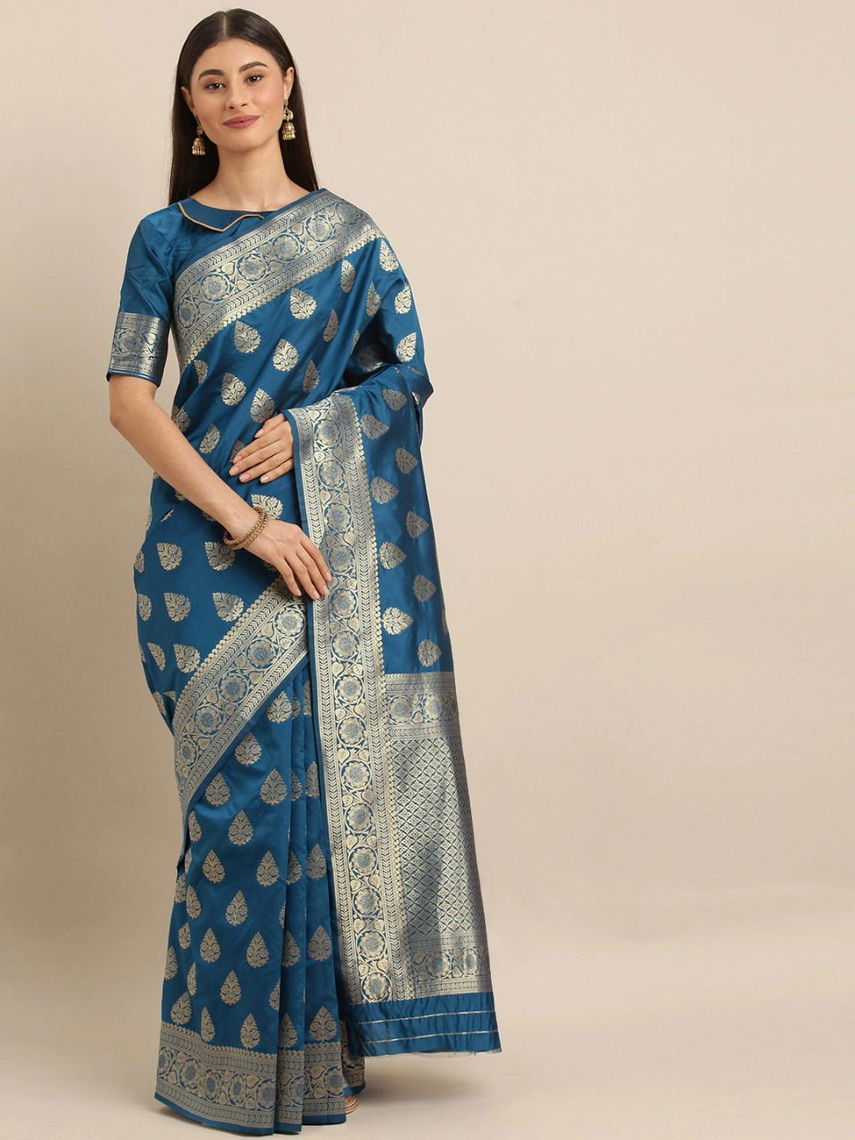 Rich Pallu 4 Fancy Casual Wear Designer Silk Blend Printed Sarees Collection
