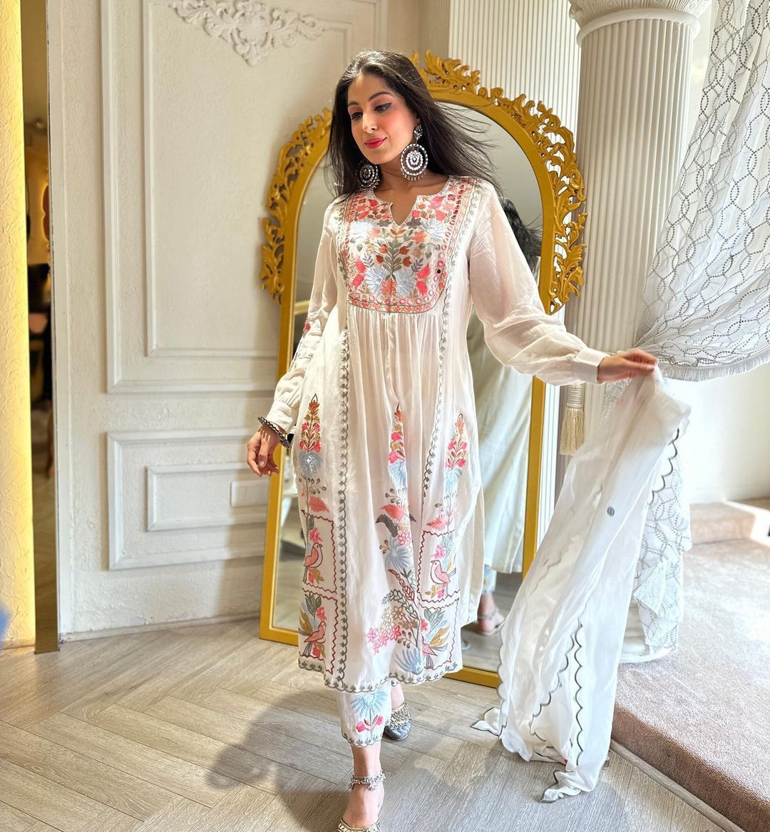  DN 320 Faux Georgette Kurti With Bottom Dupatta Catalog