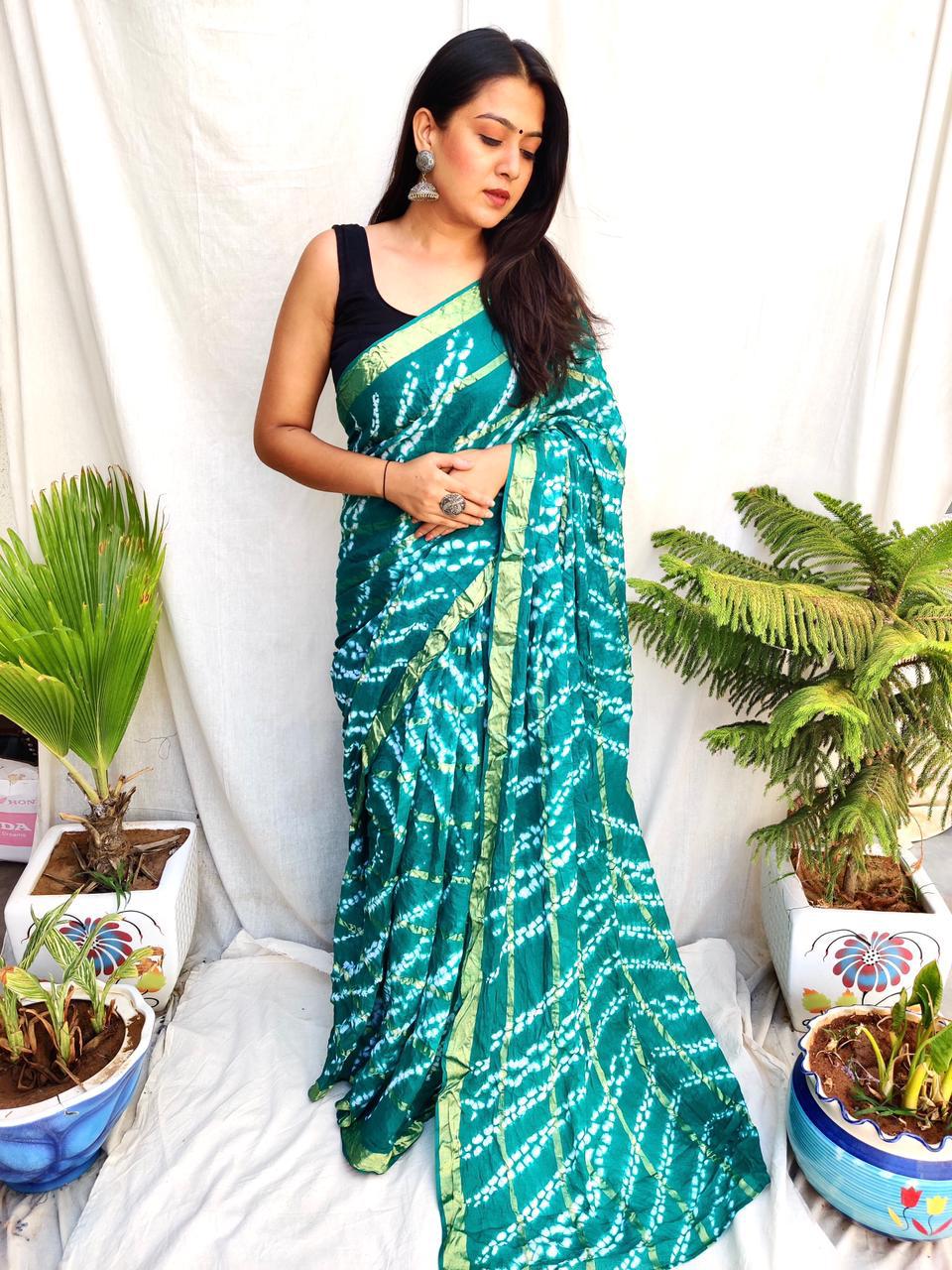 Niharika Silk 50 Casual Wear Leheriya Cotton Printed Sarees Collection
