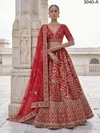 Red Colour Gadhwal Silk Premium Bridal Lehenga Choli 3040 A
