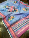 MG 352 Linen Printed Ladies Saree Wholsale Market In Surat