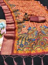 Scvc Gorma A Linen Silk Kalamkari Digital Printed Saree exporters in india