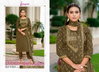 Silk India By Psyna Gold Printed Silk Party Wear Kurti With Pant Dupatta Exporters In India