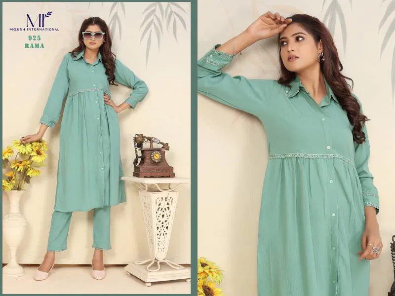 Ice Vol 2 By Moksh Rinkal Cotton Kurti With Bottom Wholesalers In Delhi