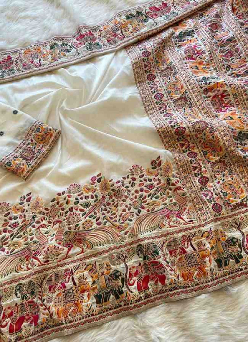 Kc 308 Festive Wear Pashmina Silk Saree Bulk Orders In India