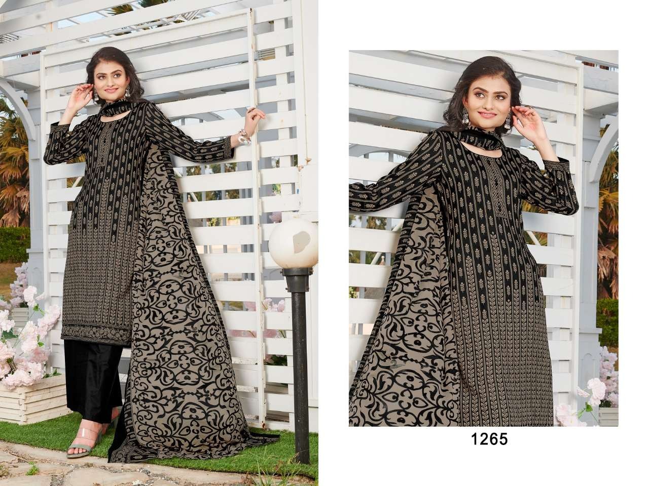Bipson Kayraa Black Special Latest Regular Wear Cotton Printed Dress Material Collection
