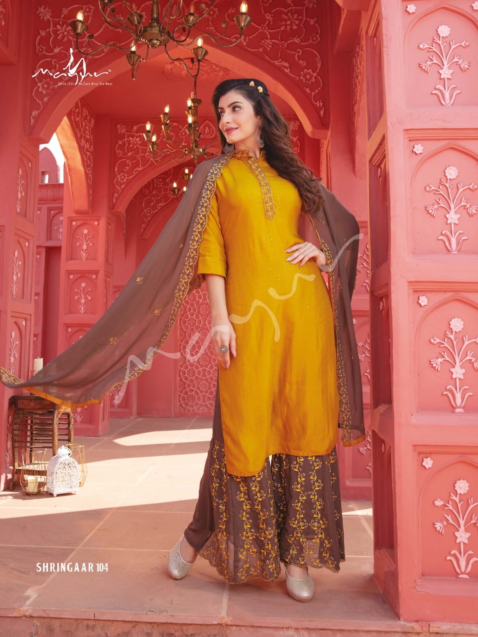 Mayur Shringaar Heavy Designer Wedding Wear Rayon Silk Sequence Ready Made Collection