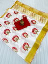 MG 396 Gold Jari Border Soft Cotton Sarees Wholesale Market In Surat
