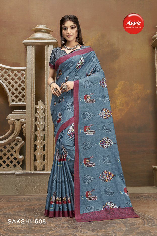 Apple Sakshi 6 Latest Fancy Regular wear Manipuri Silk Festive Wear Saree Collection
