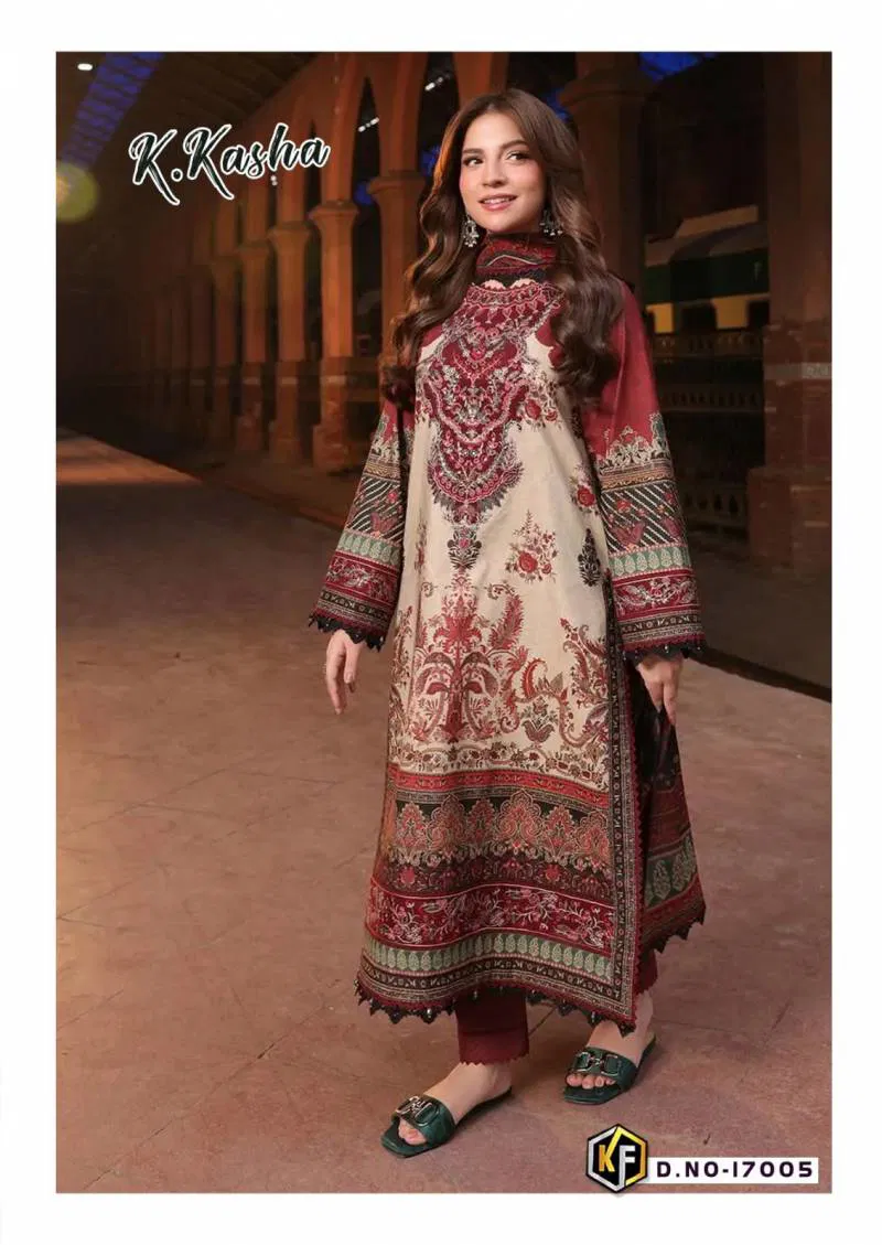 Keval K Kasha Vol 17 Heavy Cotton Dress Material Wholesale Market Surat
