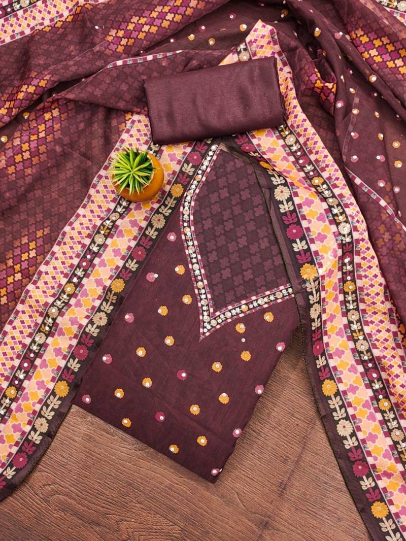 Color Set 9076 Printed Organza Fancy Dress Material Wholesale Suppliers In Mumbai