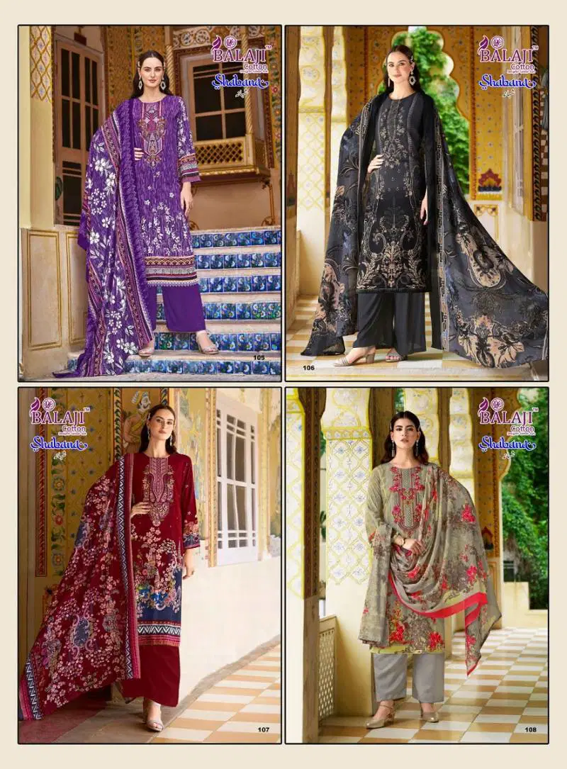 Shabana By Balaji Cotton Printed Karachi Dress Material Exporters In India