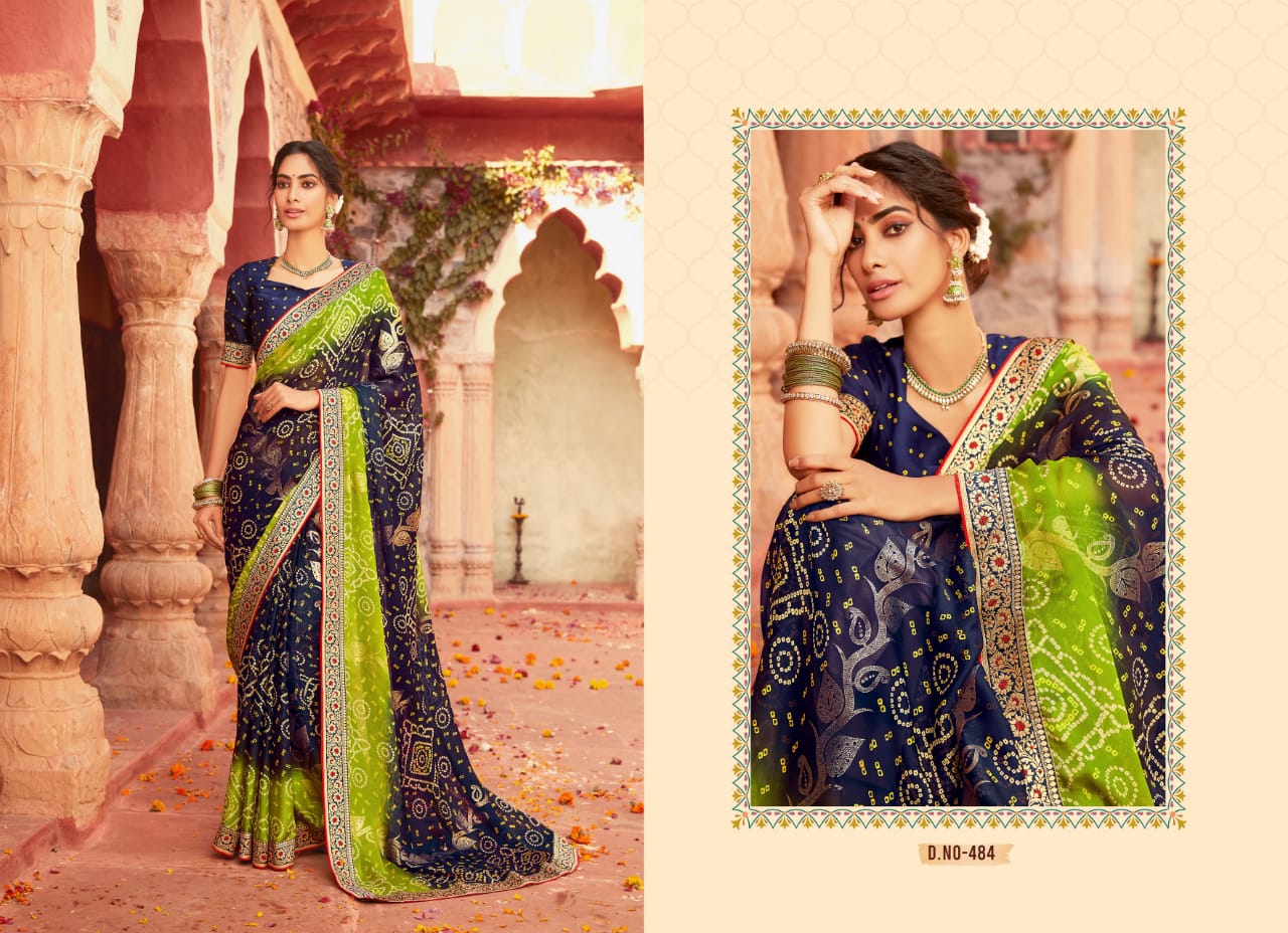 Lt Bandhan Printed Wear Fancy Designer Chiffon Latest Saree Collection
