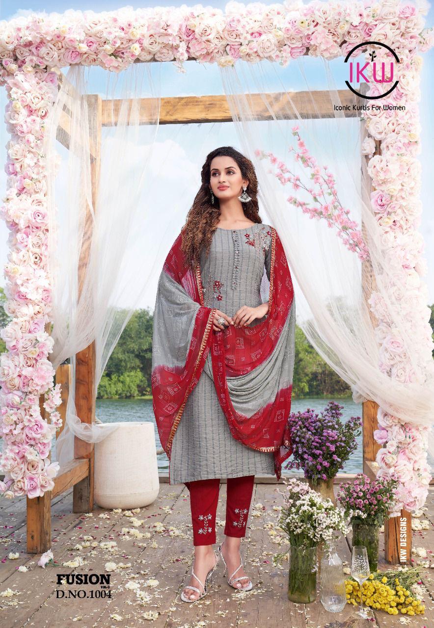 Ikw Fusion 3 Exclusive Fancy Festive Wear Designer Ready Made Collection