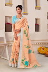 Art Lenen Vol 2 By Sanskar Fancy Flower Print Sarees Wholesale Clothing Distributors In India