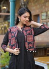 Tanyaa P 421 Cotton Mirror Work Touchup Kurti Bottom With Jacket Wholesalers In Delhi