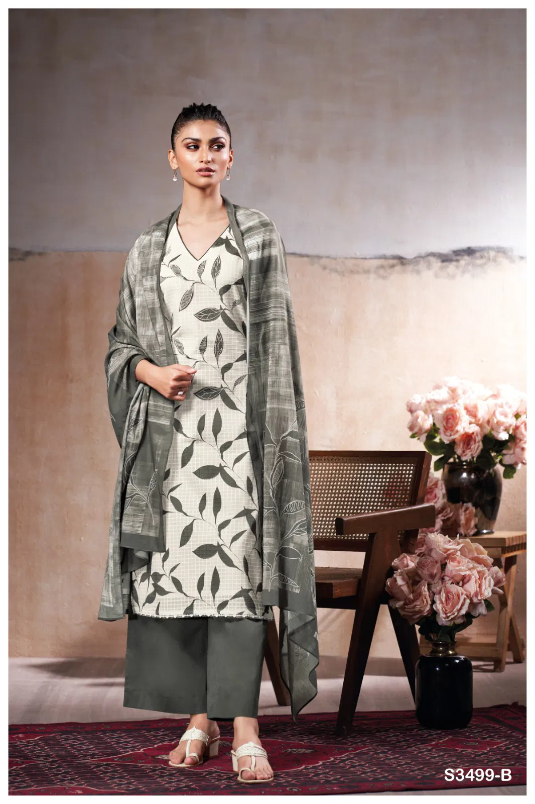 Nataly 3499 By Ganga Cotton Dobby Printed Salwar Suit Wholesale Market 