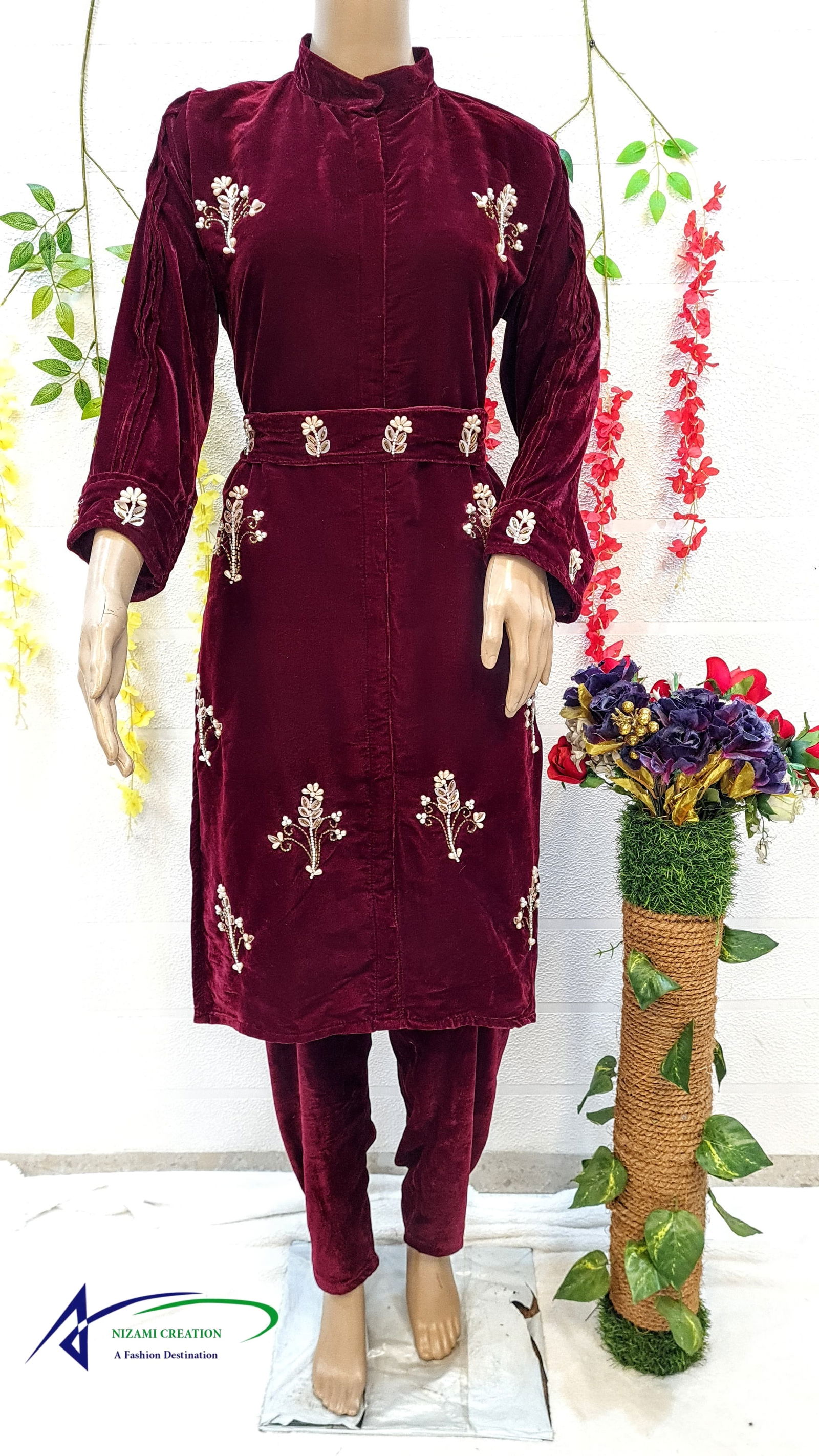 Nizami 1711 Velvet Designer Kurti With Bottom Catalog