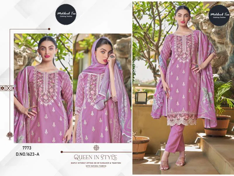Mehboob Tex 1623 A And B Cotton Dupatta Pakistani Salwar Suits Suppliers In India