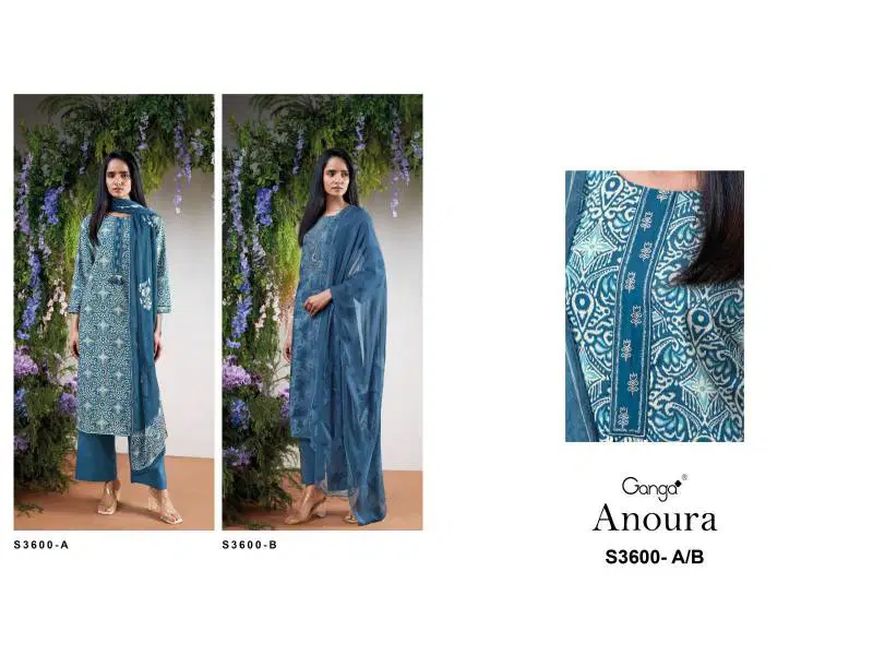 Anoura By Ganga Cotton Printed Embroidered Salwar Kameez Online Wholesale