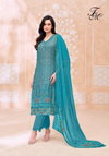 Rangrez By T&M Pure Silk Printed Embroidery Dress Material Suppliers In India