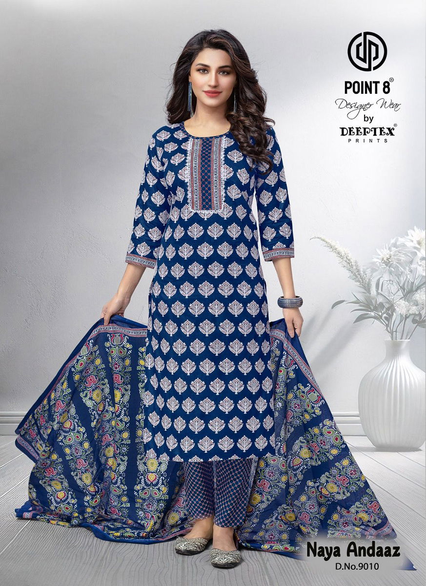 Naya Andaaz Vol 9 By Deeptex Cotton Printed Kurti   Bottom With Dupatta Suppliers In India