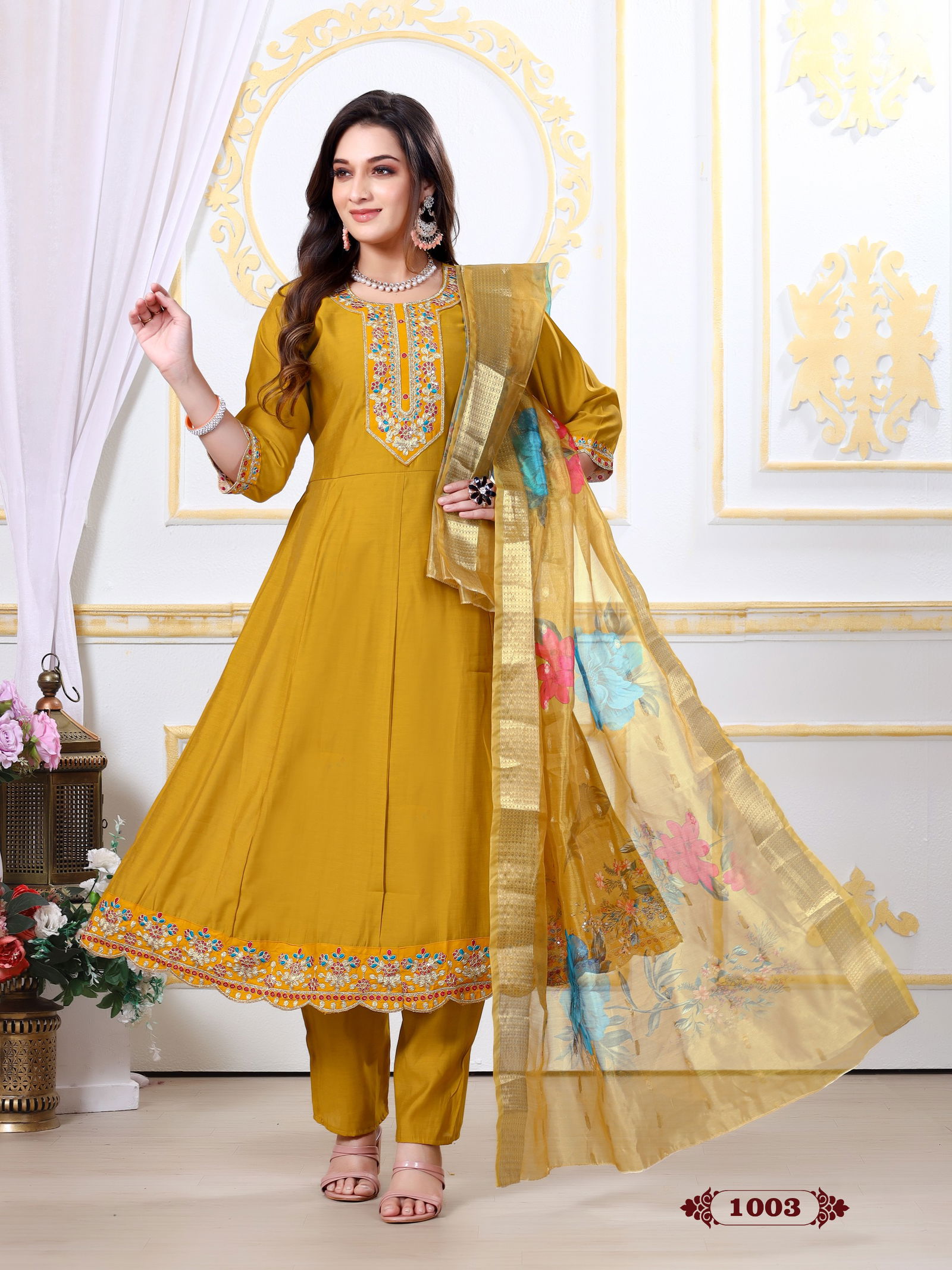 Nari Vol 1 By Krishna Roman Silk Kurti With Bottom Dupatta Suppliers In India