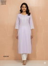Naisha K 400 Cotton Flax Embroidery Casual Wear Kurti Wholesale Suppliers In Mumbai