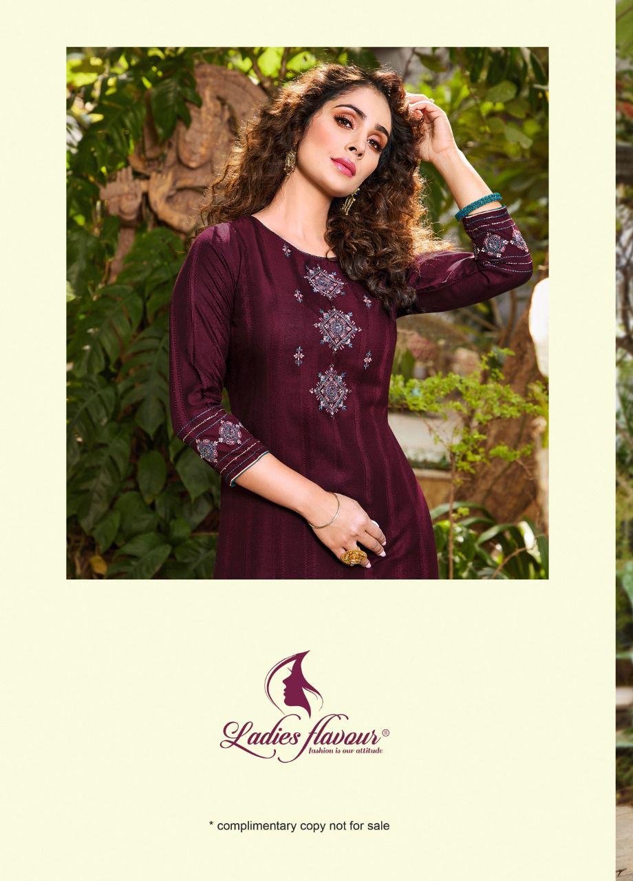 Ladies Flavour Saanvi 3 New Designer Fancy Party Wear Kurti With Bottom Collection