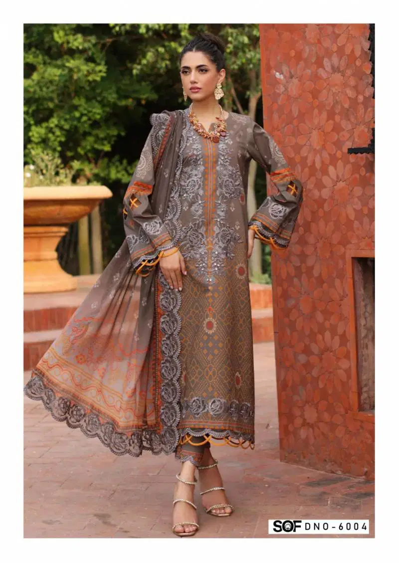 Aliya B Vol 6 By Sof Lawn Printed Dress Material Best Wholesale Shop In Surat