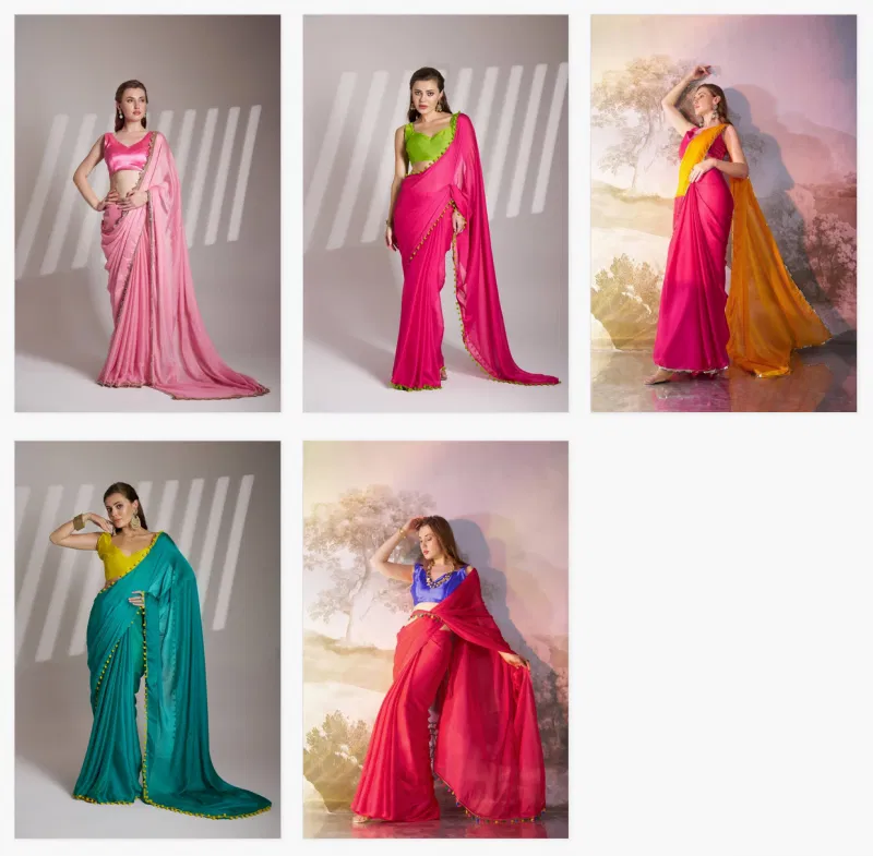 Ziva 36 Stylish Chiffon Party Wear Saree Wholesale Clothing Distributors In India