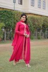 KA 1077 Faux Blooming Embroidered Designer Readymade Suits Exporters In India